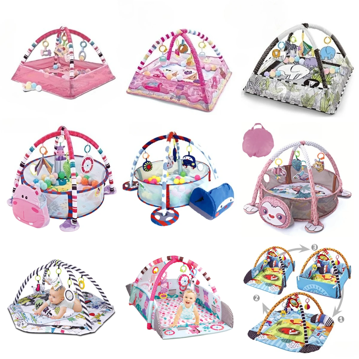 Kids Educational Mat - 어린이용 교육용 피트니스 프레임 놀이 매트