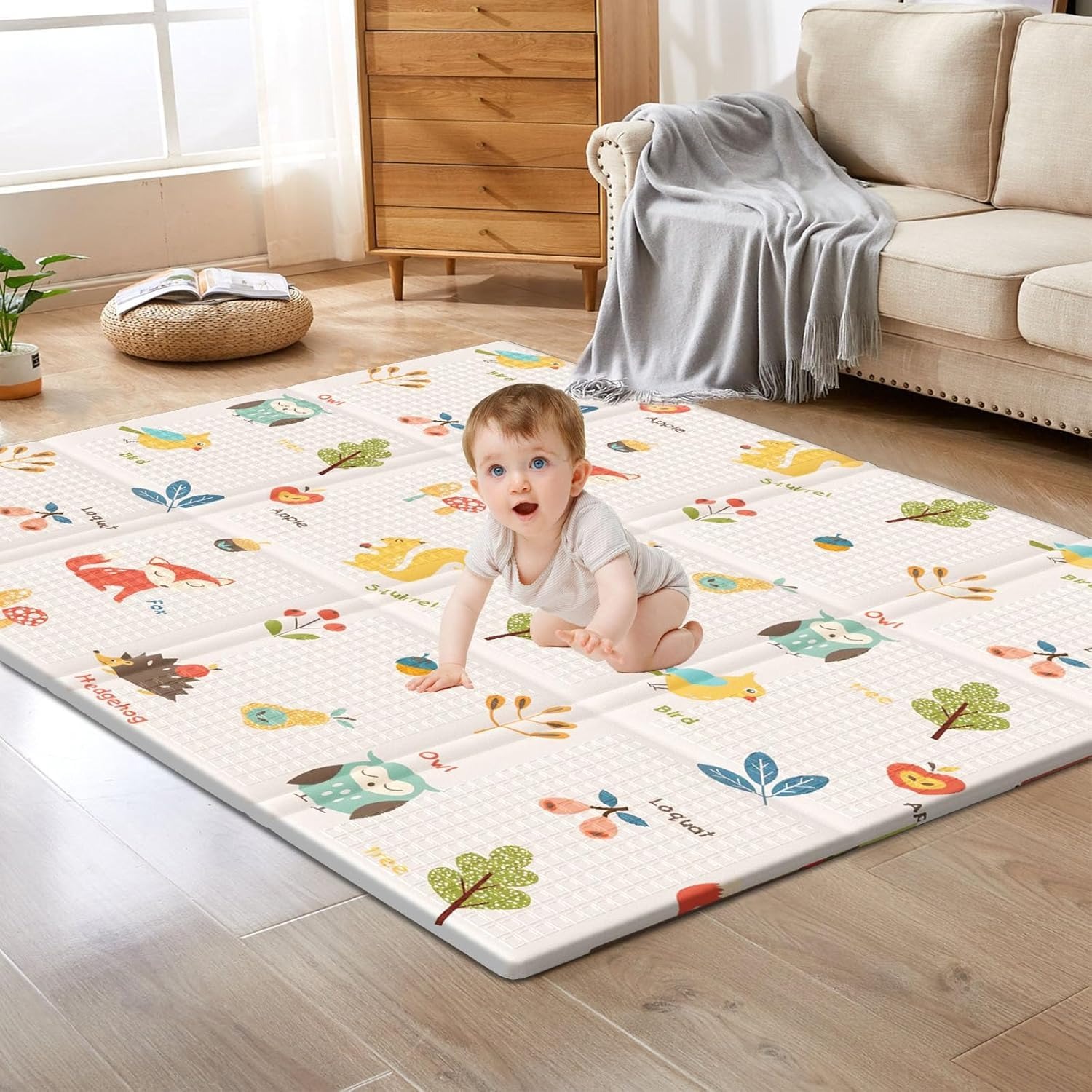 Kids Educational Mat - 접이식 아기 놀이 매트 어린이 양면