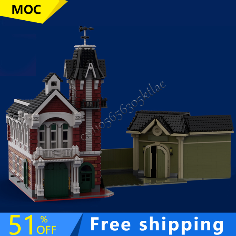 Kingdom Kids Education - 5172PCS MOC 도시 거리 풍경 모듈형