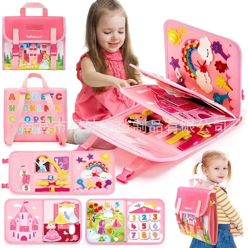 Kids Education Learning - 몬테소리 공주 펠트 비지보드 유아 생활