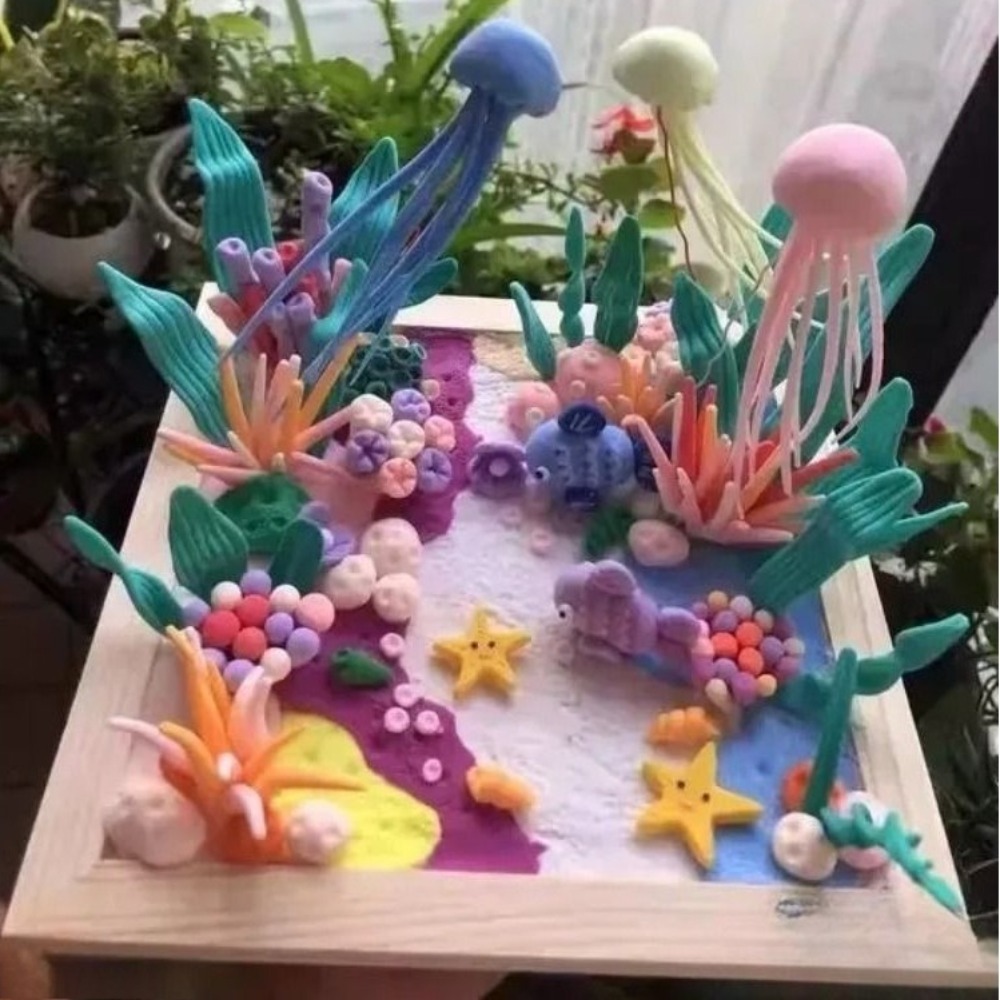 DIY 3D 점토 몬스터 액자 키트, 몬스터 수제 공예 - Kids Education Desk 리뷰 및 가격