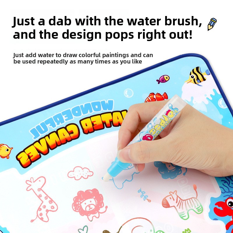 어린이용 대형 매직 워터 드로잉 매트, 물놀이 그림판, - Kids Educational Mat 리뷰 및 가격