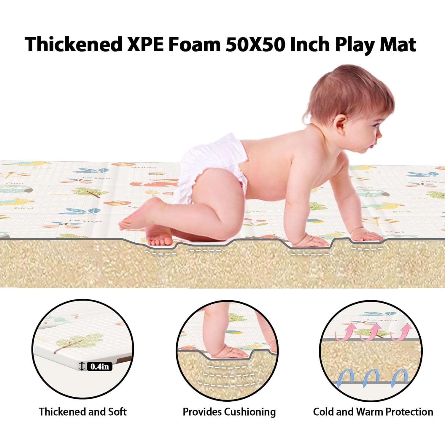 접이식 아기 놀이 매트 어린이 양면 패턴 보호 미끄럼  - Kids Educational Mat 리뷰 및 가격