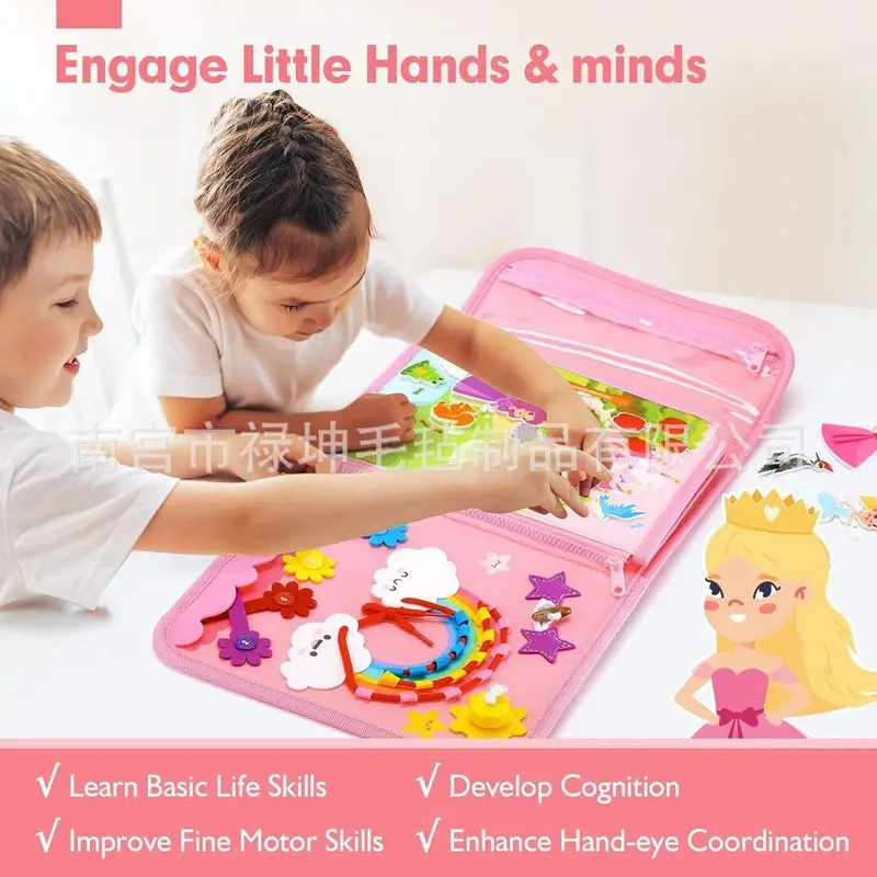 몬테소리 공주 펠트 비지보드 유아 생활 능력 학습 조기 - Kids Education Learning 리뷰 및 가격