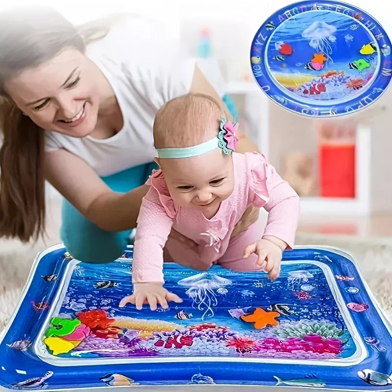 아기 물 놀이 매트 PVC 풍선 쿠션 유아 배 시간 여 - Kids Educational Mat 리뷰 및 가격