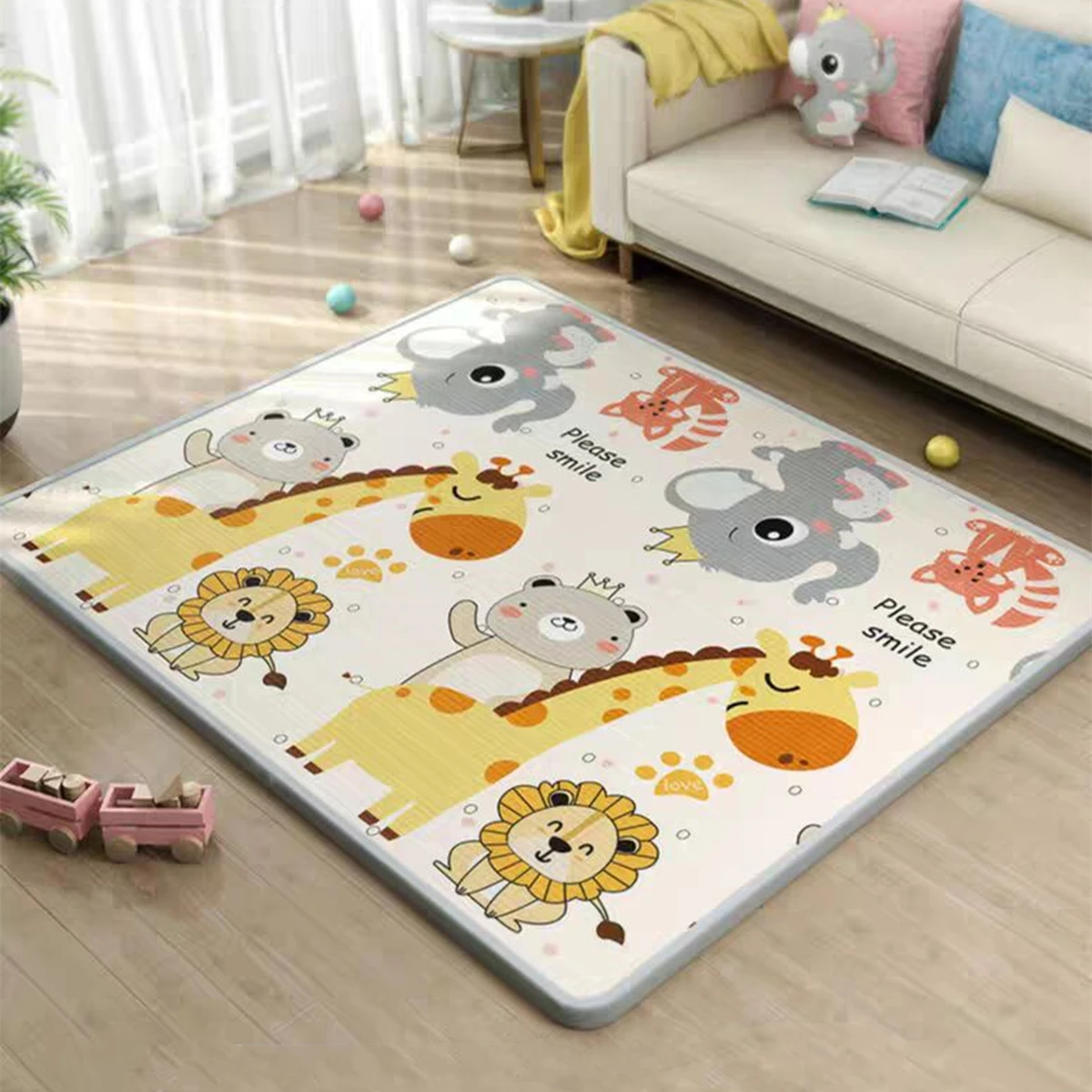 5가지 사이즈 선택 가능한 만화 캐릭터 아기 놀이 매트 - Kids Educational Mat 리뷰 및 가격
